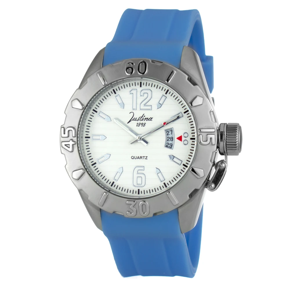 Justina Reloj Hombre Analogico Cuarzo con Correa de Caucho 11878A