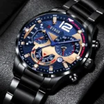 Relojes de moda para Hombre, Reloj de pulsera de cuarzo de lujo, Reloj luminoso con calendario, Reloj informal de negocios para Hombre
