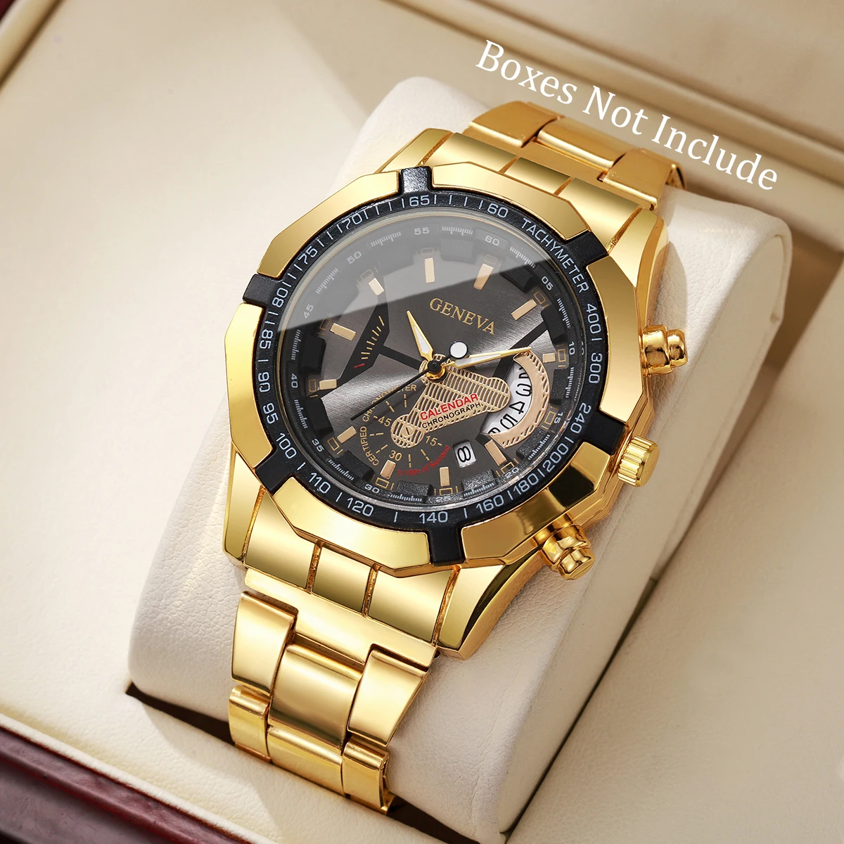 Relojes de negocios de lujo con esfera grande para Hombre, Reloj de cuarzo con calendario a la moda para Hombre, Reloj para Hombre (sin caja)