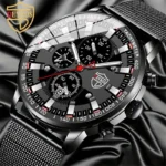 DEYROS Reloj de pulsera de cuarzo de lujo para hombre, calendario, moda, reloj deportivo informal para hombre, regalo